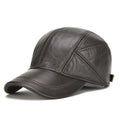 Gorra Jockey de Cuero Genuino con Orejeras