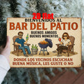 Letrero Metálico "Bienvenidos al Bar del Patio"