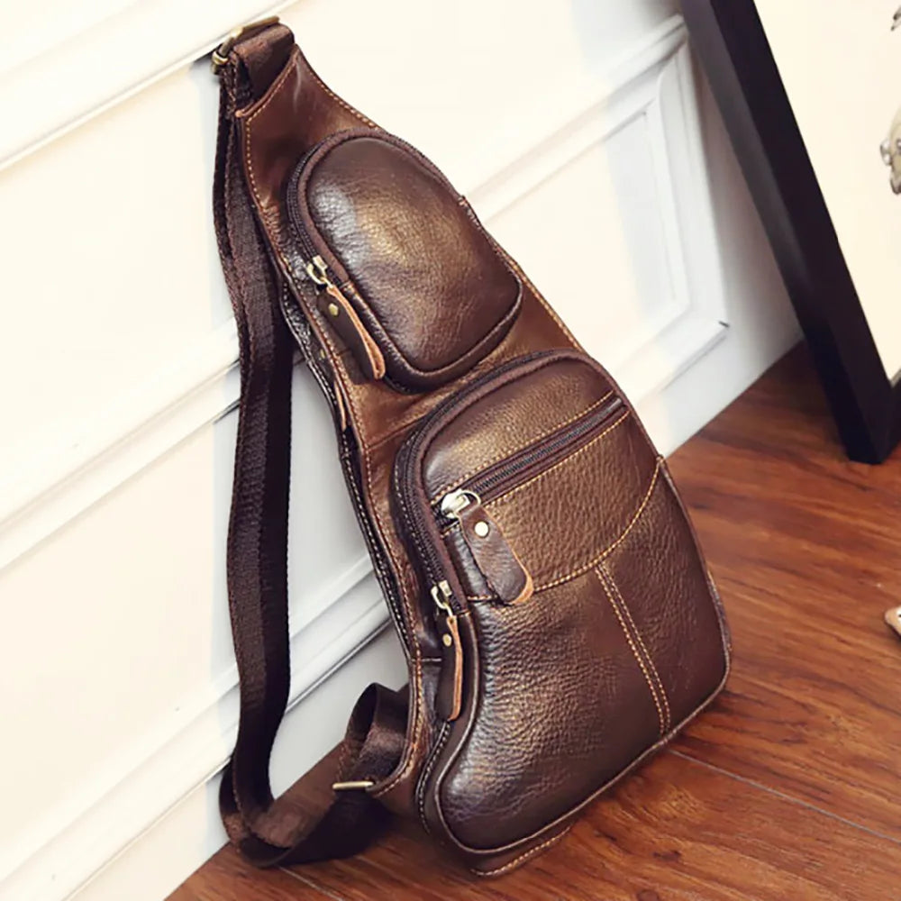 Bolso Cruzado de Cuero Genuino